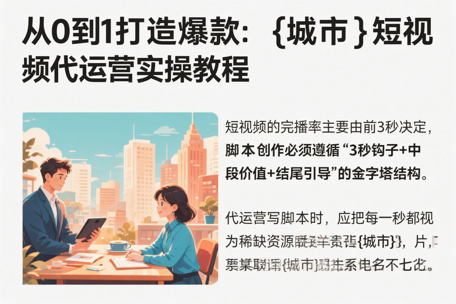 从0到1打造爆款:文山短视频代运营实操教程