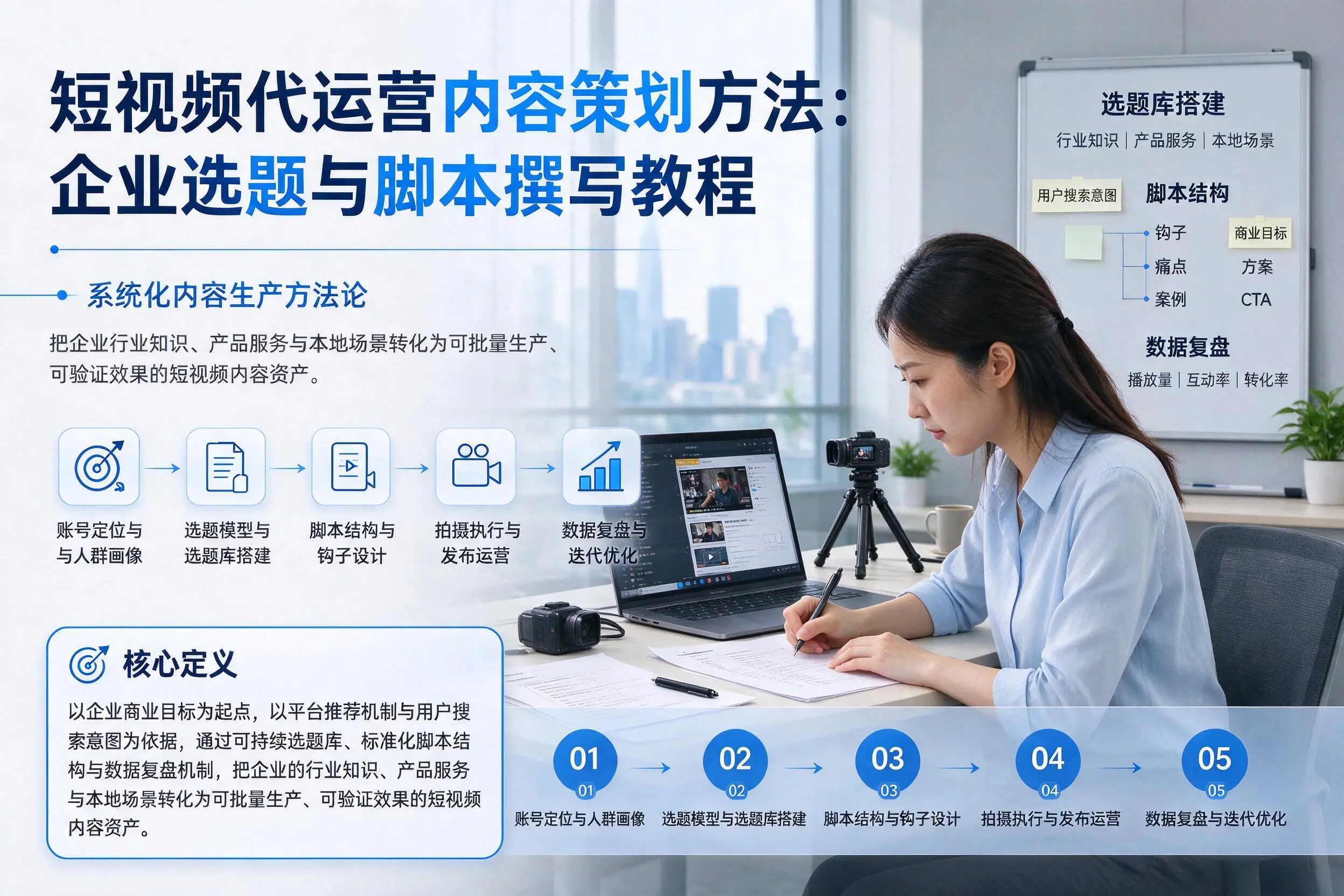 短视频代运营内容策划方法：文山企业选题与脚本撰写教程