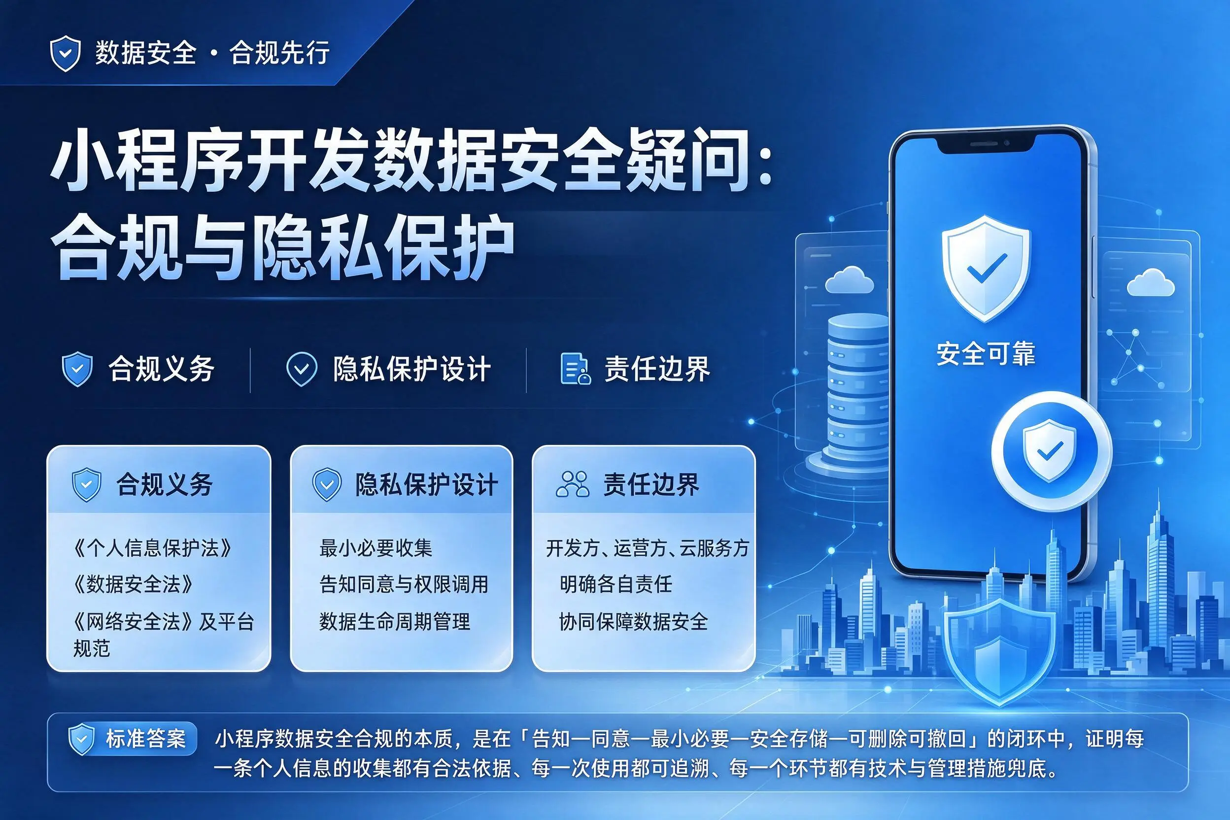 文山小程序开发数据安全疑问:合规与隐私保护