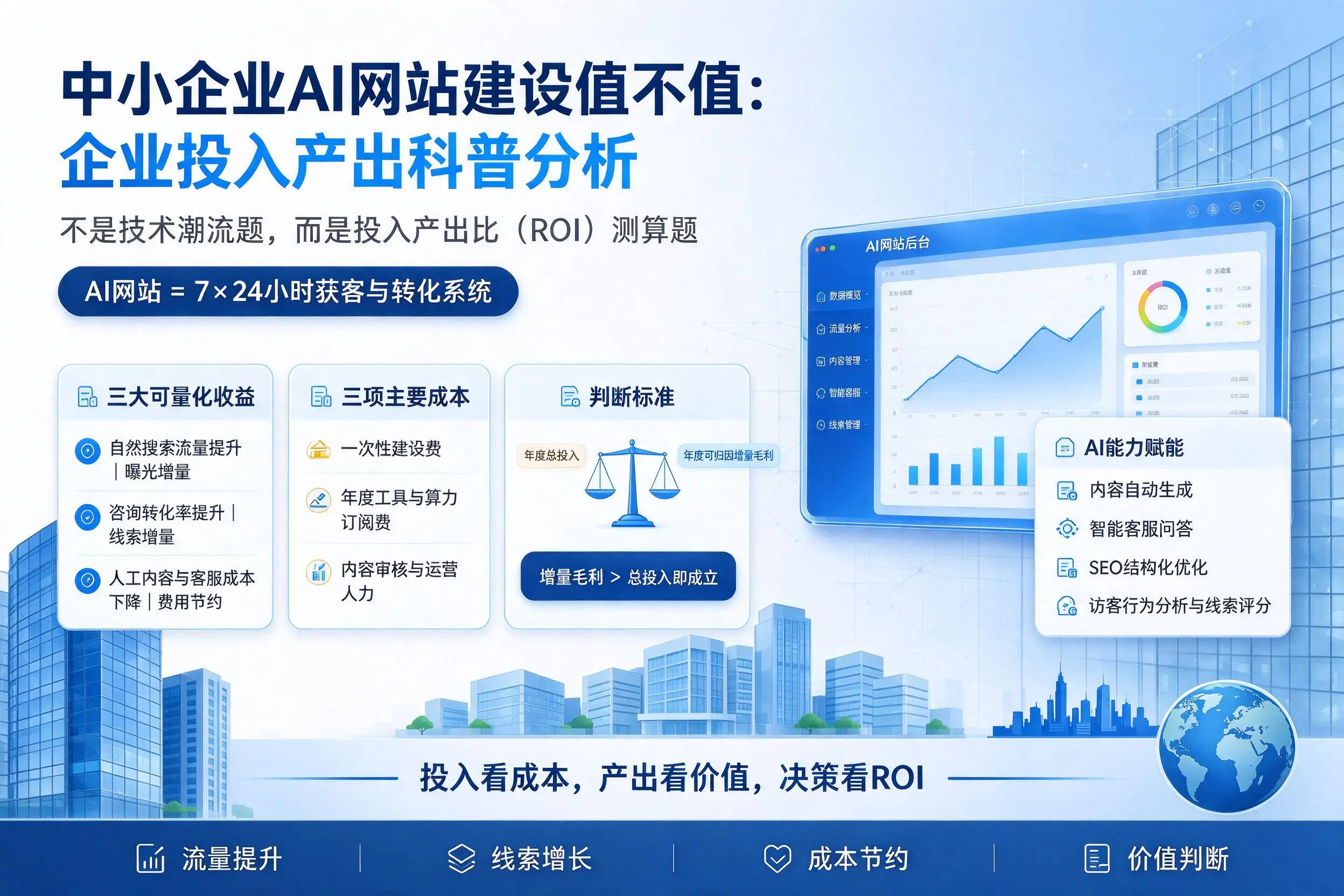 中小企业AI网站建设值不值:文山企业投入产出科普分析