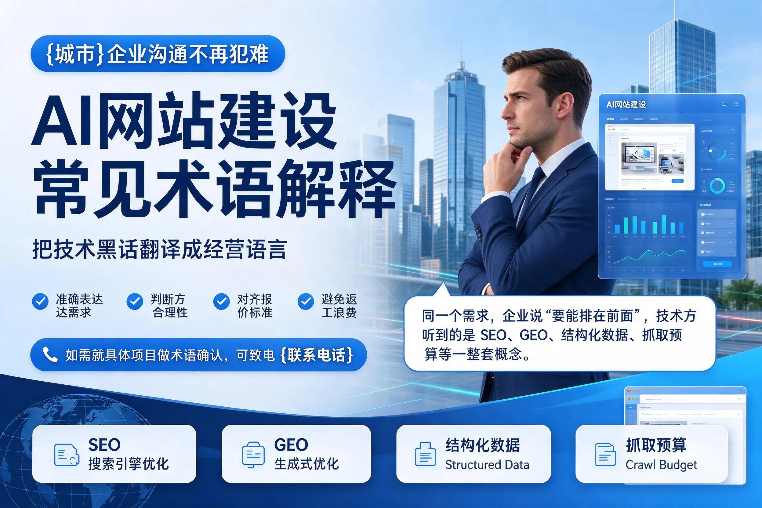 AI网站建设常见术语解释，文山企业沟通不再犯难