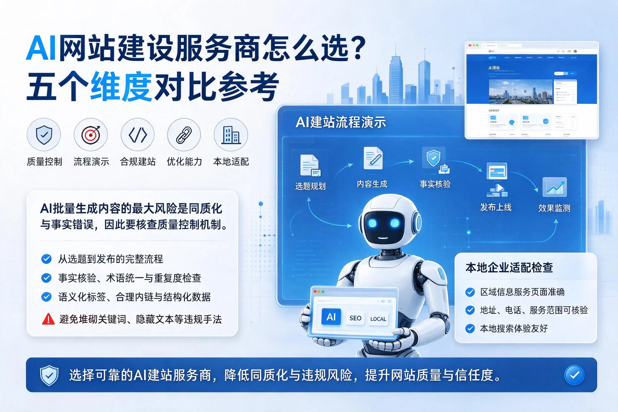 文山AI网站建设服务商怎么选？五个维度对比参考