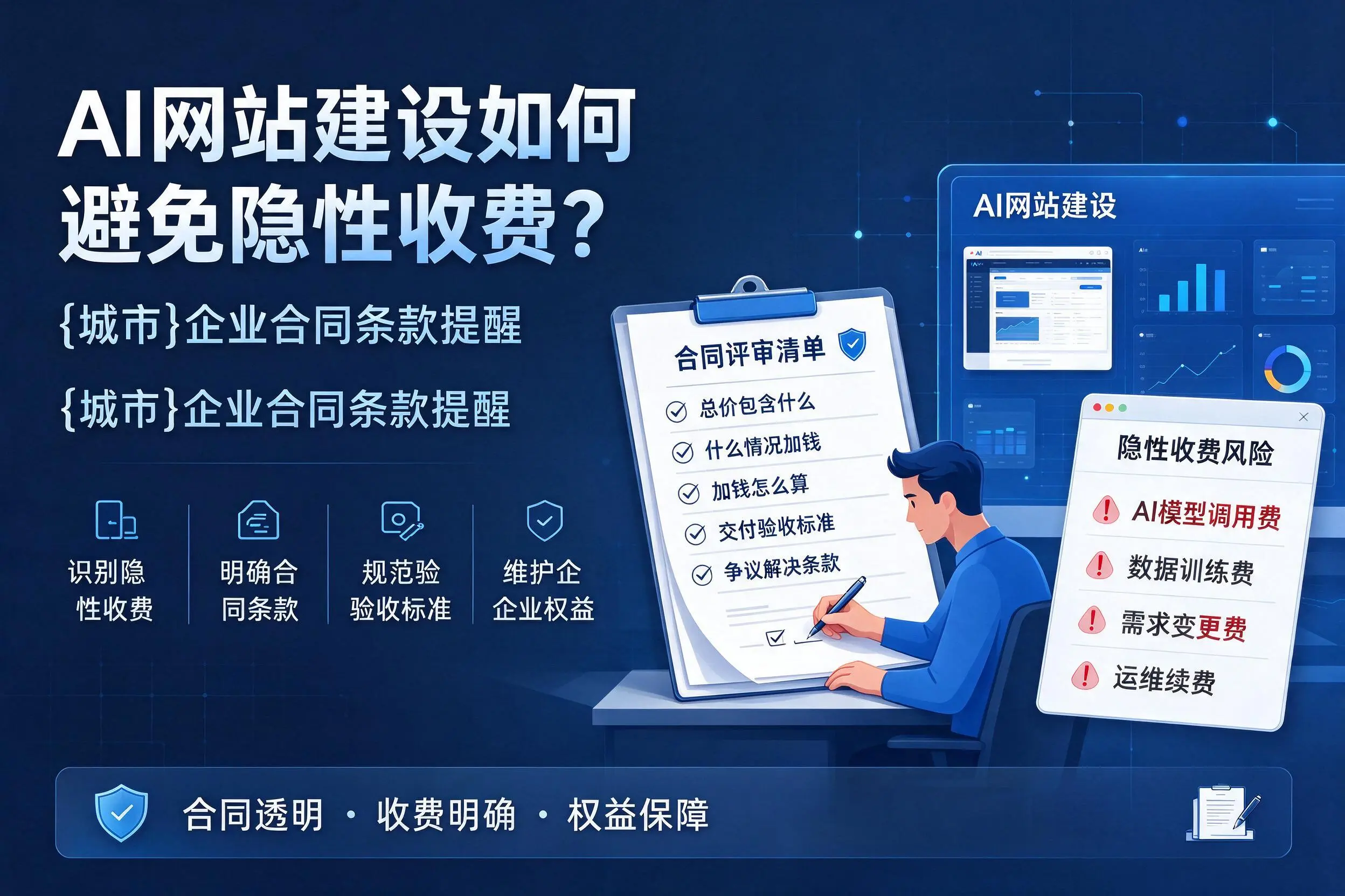 AI网站建设如何避免隐性收费?文山企业合同条款提醒