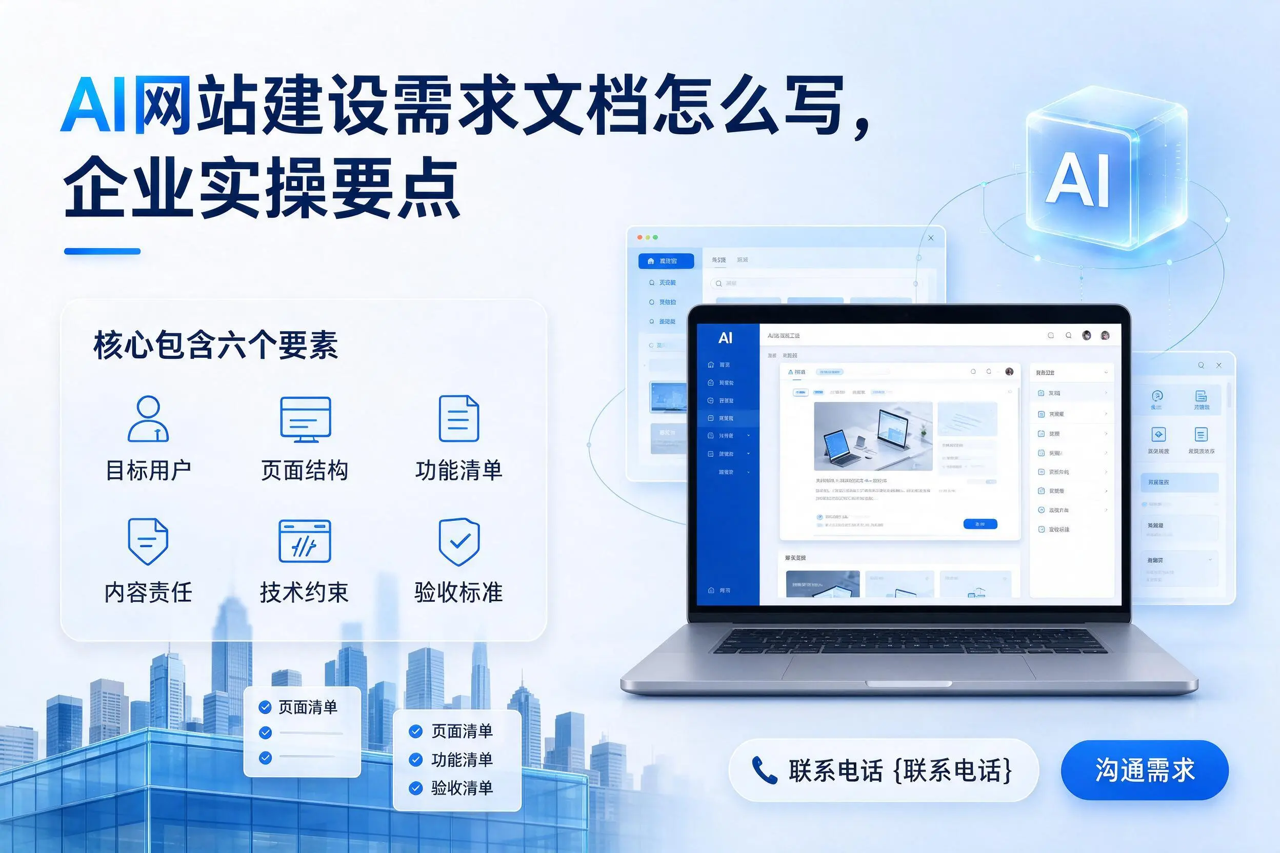 AI网站建设需求文档怎么写,文山企业实操要点